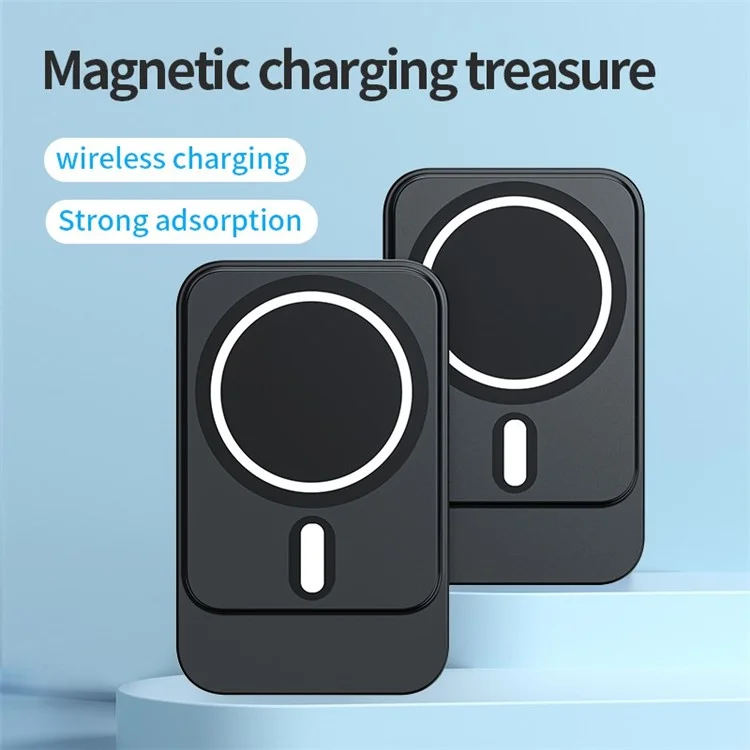 Q101 10000mAh Banque D'alimentation 15W Chargeur Sans Fil Magnétique Pack de Batterie Externe Pour Iphone Samsung Huawei et Plus - Blanche