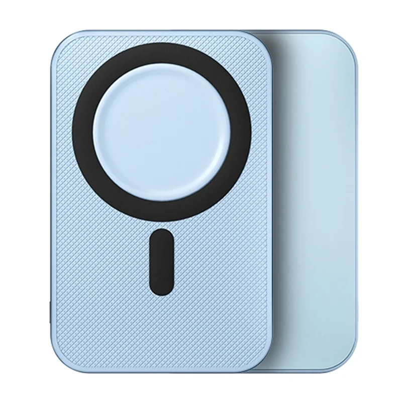 W10 10000mAh Magnetic Power Bank 15W Wireless Fast Charging PD 22.5W Portable External Battery Pack - Blue