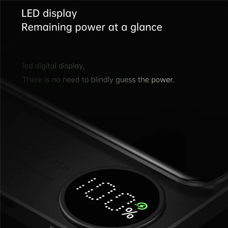 Q9 5000mAh Power Bank Magnetic Suction Slim Aluminum Alloy PD 20W Portable Wired Wireless Charger with Digital Display Screen - Green
