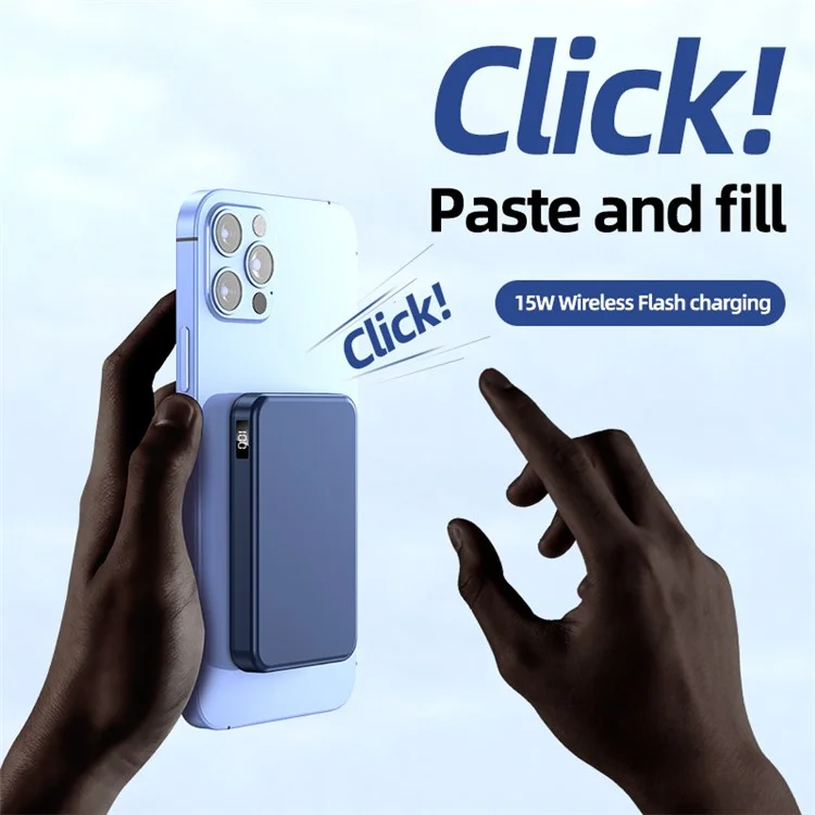 A27 Digital Display 10000mah Power Bank 15W Magnetic Wireless Ladegerät Externe Akku Für Iphone Samsung Huawei Und Mehr - Grün