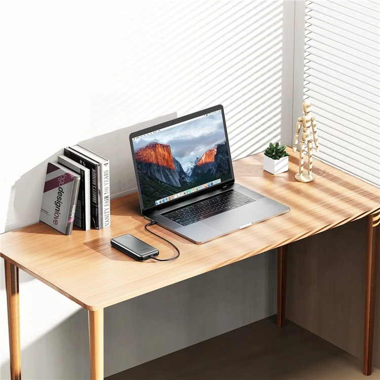 YOOBAO LC6-65W 20000mAh Portable Phone External Battery Power Bank Charger with Built-in Type-C / Lightning Cable