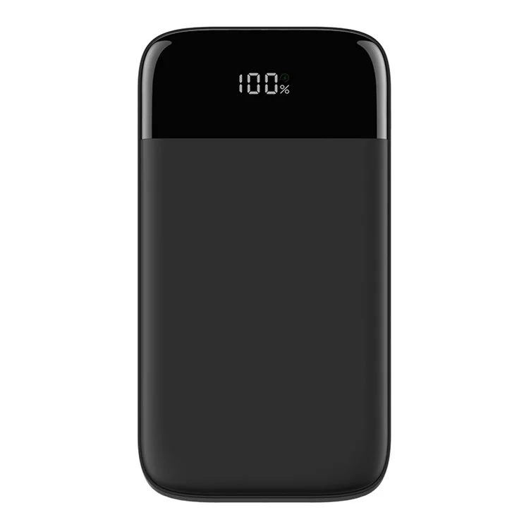 C1017 PD 20W 10000mAh Portable USB + Type-C Mobile Phone Fast Charging External Battery Digital Display Power Bank - Black