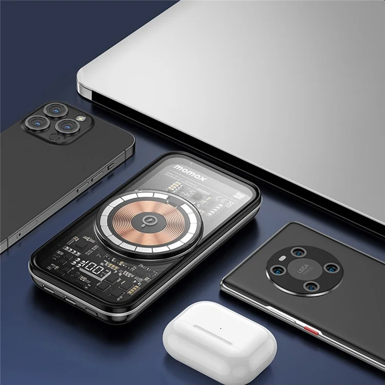 MOMAX IP113 Q.MAG POWER13 Batterie externe 10000mAh avec charge rapide sans fil 35W et écran numérique