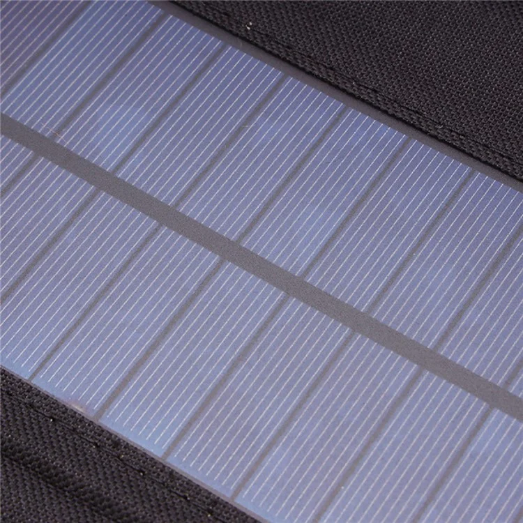 15W tragbares Outdoor-Solarladegerät, 5 faltbare Solarpaneele, USB-Handyladegerät, Power Bank - Camouflage