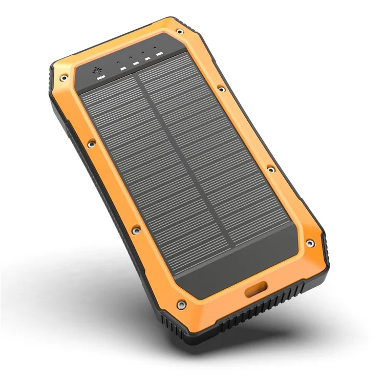 ES980S 20000mAh Caricabatterie Solare Portatile 18W Caricatore per Cellulare Batteria Esterna - Arancione