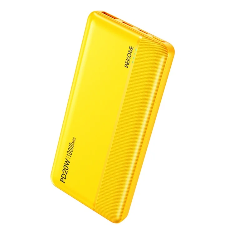 WEKOME WP-03 PD 20W Banque D'alimentation de Charge Rapide 10000mAh Charger Téléphonique Portable - Jaune