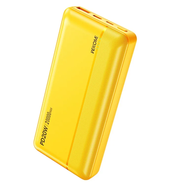 WEKOME WP-04 PD 20W 20000mAh Power Bank Fast Charging Portable Phone Charger - Yellow