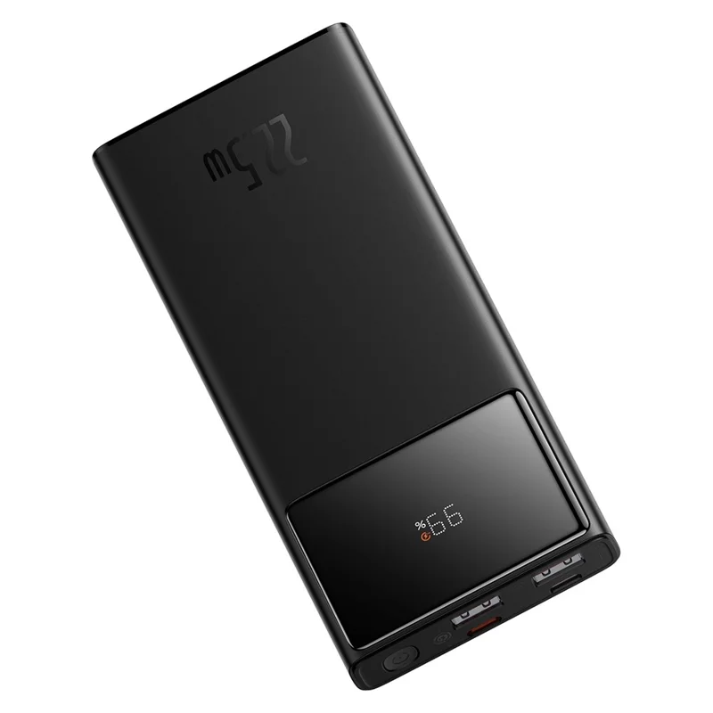 BASEUS Digital Display Fast Charging Power Bank 10000mAh 22.5W Portable Phone Charger External Battery Pack - Black