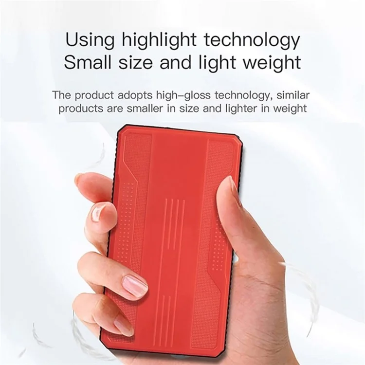 Автомобильное аварийное пусковое устройство R23 6000mAh Power Bank внешний аккумулятор портативное зарядное устройство для телефона с LED-подсветкой - черный