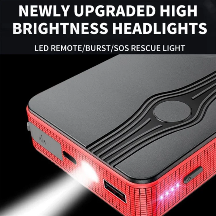 KE-4 5V / 2A Автомобильный аварийный стартер 6000 мАч Power Bank с LED-светом, внешний аккумулятор для мобильных телефонов