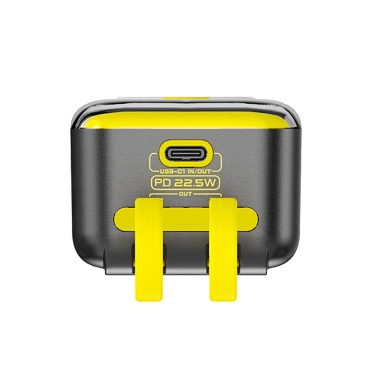 ZHX-PB22 4-in-1 CyberPunk 10000mAh Power Bank 22.5W Fast Charging Digital Display Phone Charger for iPhone Xiaomi Apple Watch