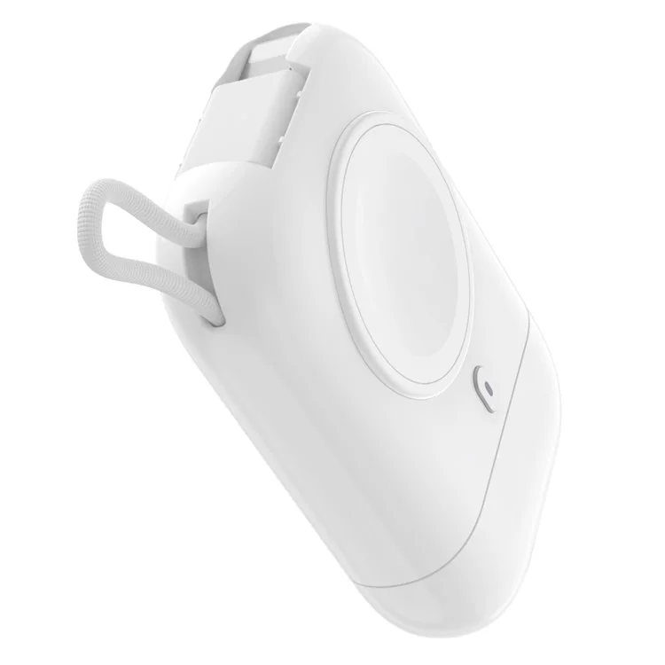 W01 Portable Wireless Charger for Apple Watch Power Bank Magnetic Travel Smart Watch Charger - White