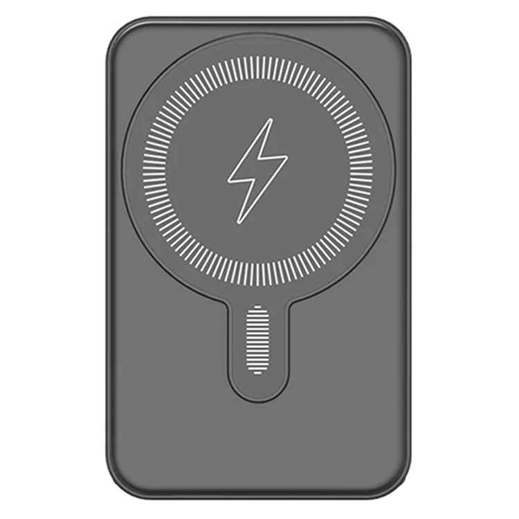 E43A Compatible with Magsafe Battery Pack 5000mAh Magnetic Wireless Power Bank Portable Charger - Black