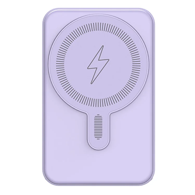 E43A Compatible with Magsafe Battery Pack 5000mAh Magnetic Wireless Power Bank Portable Charger - Purple