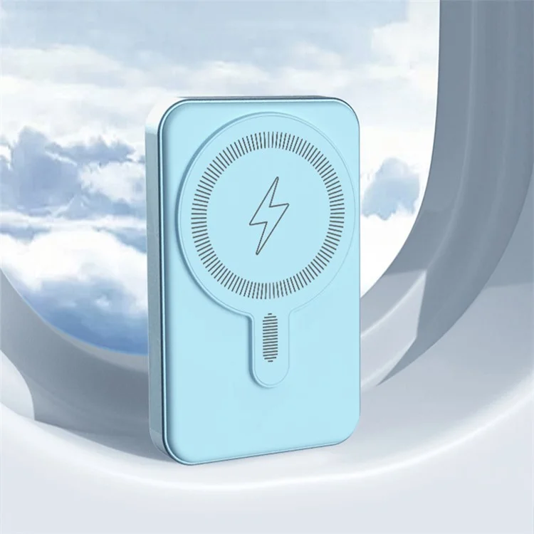E43A Compatible with Magsafe Battery Pack 5000mAh Magnetic Wireless Power Bank Portable Charger - Purple