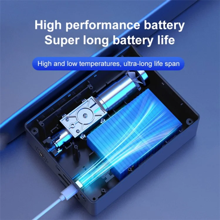 6600mAh 35C Car Jump Starter Air Inflator Power Bank Emergency Battery Charger with Light, Standard Battery Clip Cable