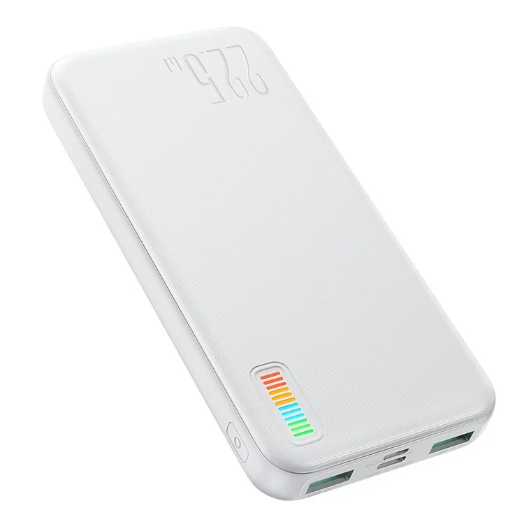 Joyroom JR-QP194 22,5w Banque D'alimentation de Chargement Super Rapide 10000mAh Charger de Téléphone Portable Pack de Batterie Externe - Blanc