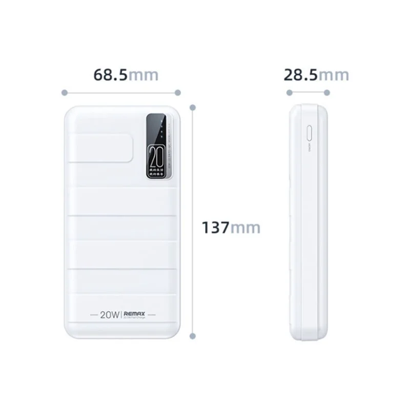 REMAX RPP-316 20W+22.5W PD+QC Fast Charging Power Bank 20000mAh Portable Phone Charger - Blue