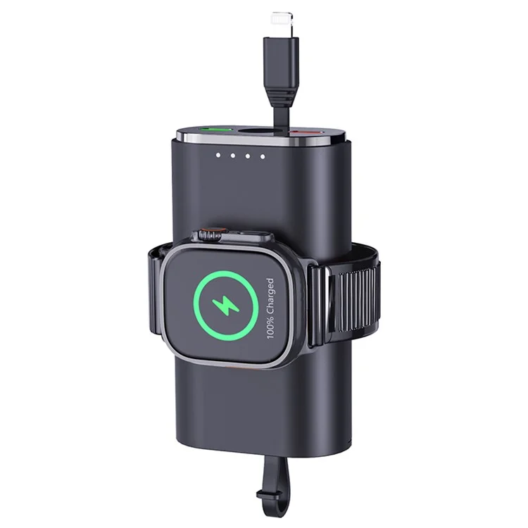 V10A PD 20W Fast Charging Power Bank for Apple Watch 5000mAh Magnetic Portable Phone Charger with iP Cable