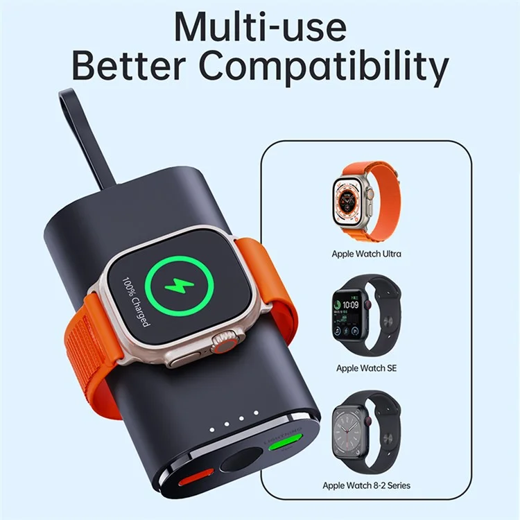 V10A PD 20W Fast Charging Power Bank for Apple Watch 5000mAh Magnetic Portable Phone Charger with iP Cable