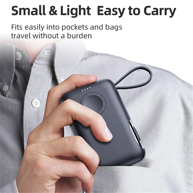 V11A PD 20W Fast Charging Power Bank with iP Cable for Apple Watch 5000mAh Magnetic Portable Phone Charger