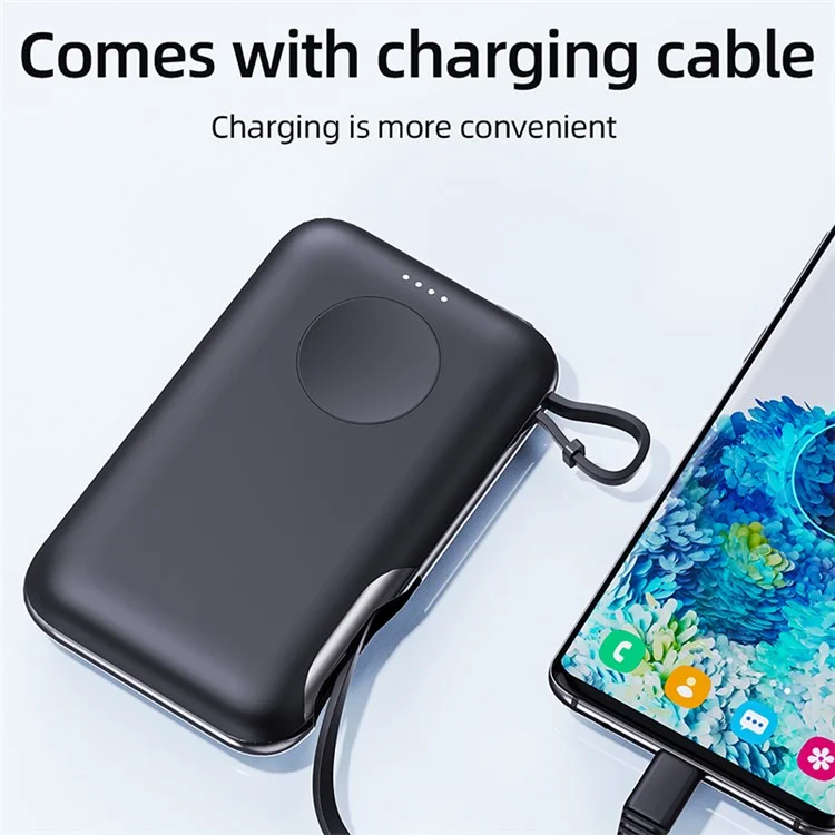 V11S 5000mAh Magnetic Power Bank with Type-C Cable for Samsung Galaxy Watch PD 20W Portable Phone Charger