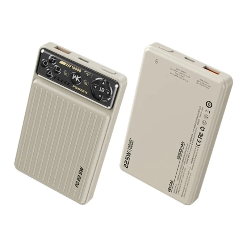 WEKOME WP-25 10000mAh 22.5W Portable Phone Charger Power Bank External Battery - Grey