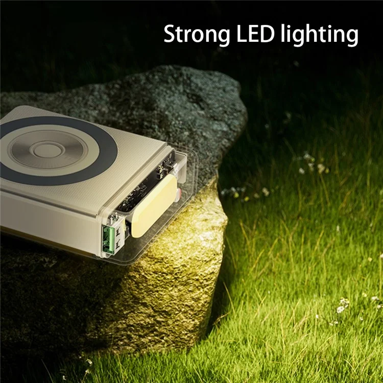 T1 10000mAh Magnetische Wireless-Powerbank Universelles Tragbares Handy-Ladegerät Externe Batterie mit LED-Beleuchtung - Schwarz
