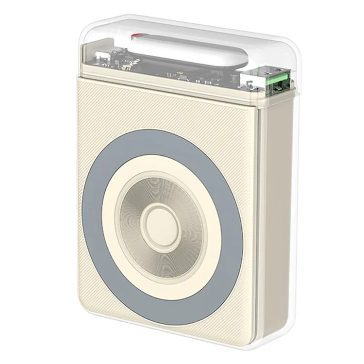 T1 10000mAh Magnetic Wireless Power Bank Universal Portable Phone Charger External Battery Pack with LED Lighting - Beige