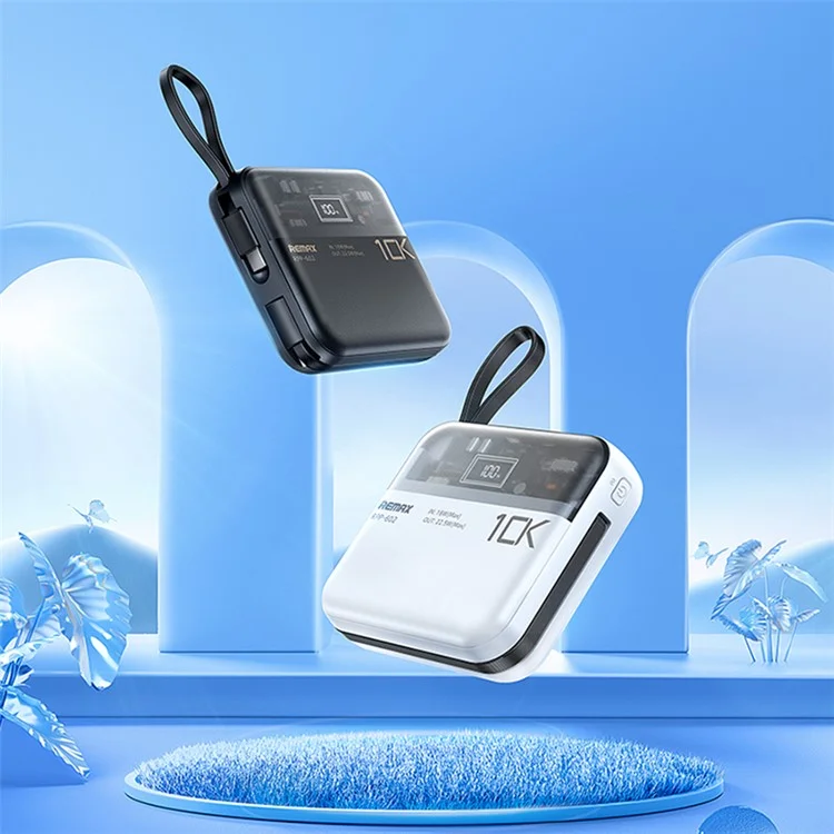 REMAX RPP-602 Pro 20W+22.5W Dual Kabel Schnellladung Powerbank 10000mAh Tragbare Ladegerät - Weiß
