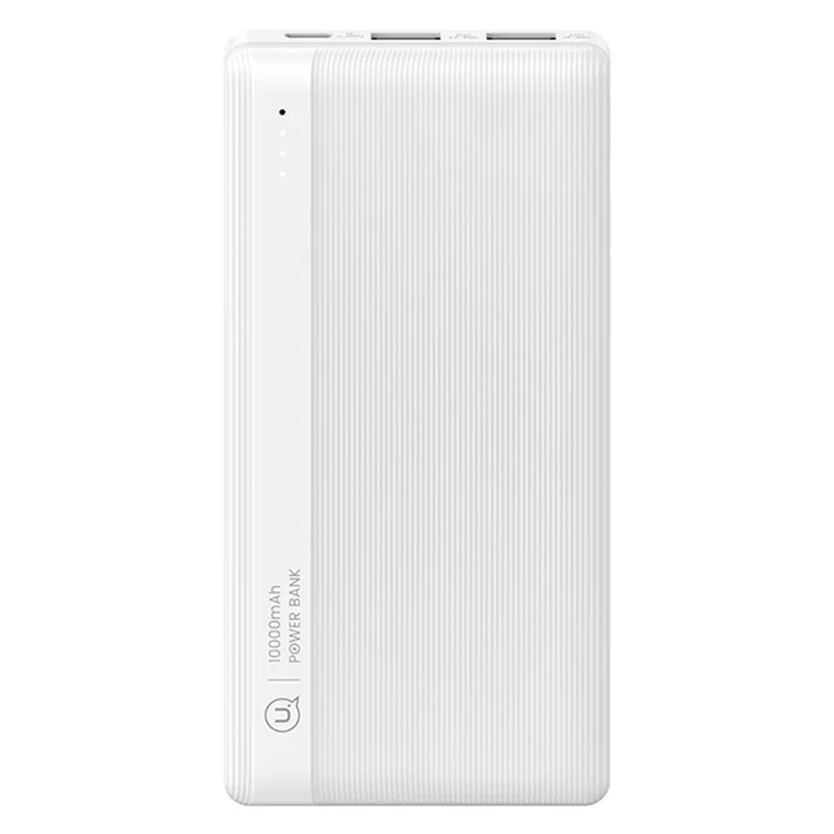 USAMS US-CD205 PB71 Batería Externa de 2 Puertos USB de 10000mAh Cargador Portátil de Teléfono - Blanco