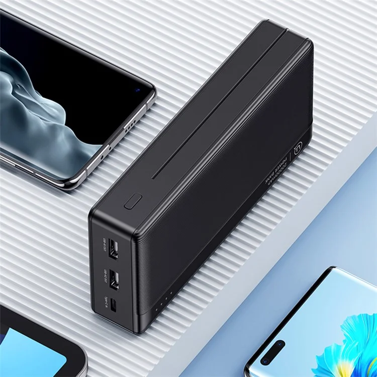 USAMS US-CD205 PB71 Batería Externa de 2 Puertos USB de 10000mAh Cargador Portátil de Teléfono - Blanco
