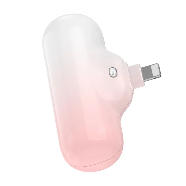 Z9 Mini Portatile 4000mAh Powerbank Caricabatterie Veloce 5V 2.1A Compatto per iOS / Android - Rosa Bianco / Connettore iP 