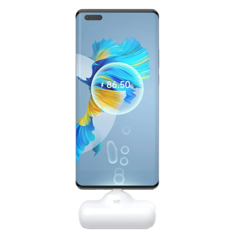 Z9 Mini Portable 4000mAh Phone Power Bank 5V 2.1A Fast Charger Compact Battery Pack for iOS  /  Android - White  /  Type-C