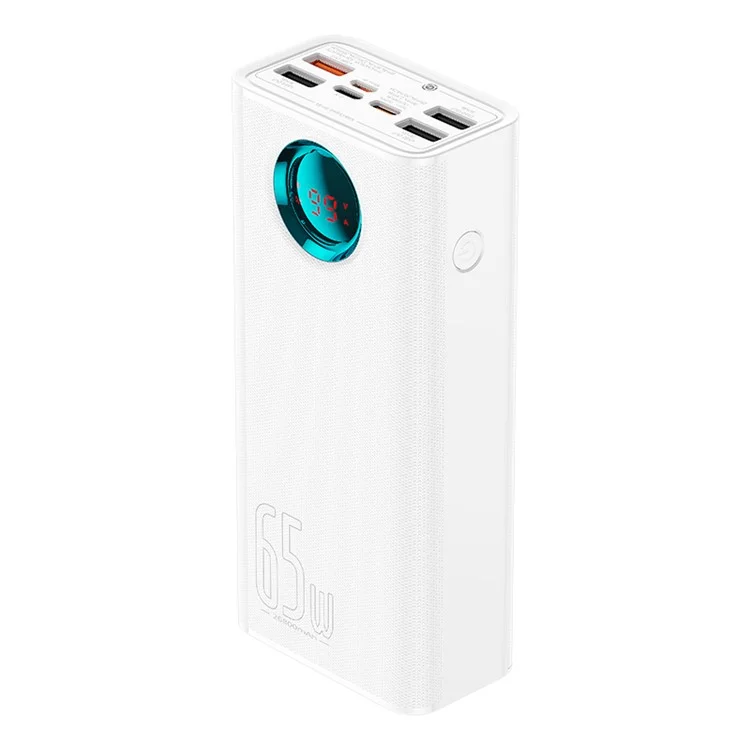 BASEUS Amblight Digital Display Fast Charge Power Bank 26800mAh 65W High Power Portable Phone Charger - White