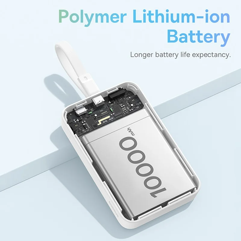BASEUS Magnetic Mini Wireless Fast Charge Power Bank Type-C Edition 10000mAh 30W Battery Pack - White