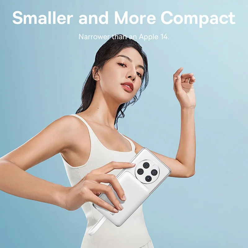 BASEUS Magnetic Mini Wireless Fast Charge Power Bank Type-C Edition 10000mAh 30W Battery Pack - White