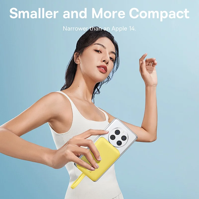 BASEUS Magnetic Mini Wireless Fast Charge Power Bank Type-C Edition 10000mAh 30W Battery Pack - Yellow
