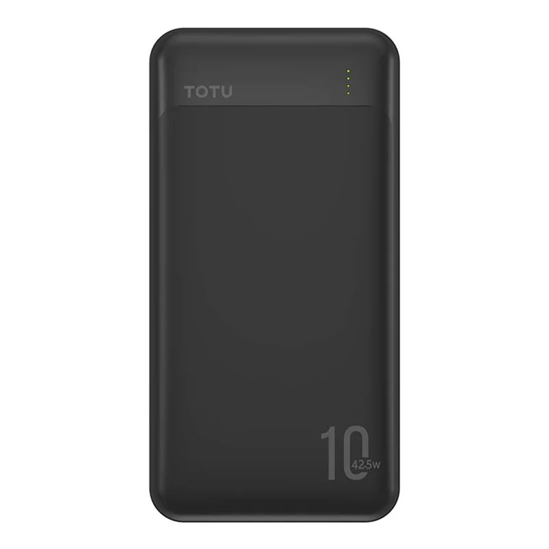 TOTU PB-1 20W PD Fast Charging Power Bank 10000mAh Portable Phone Charger External Battery Pack - Black