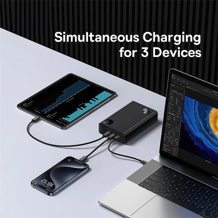 BASEUS Adaman Digital Display Power Bank 24000mAh 140W Portable Fast Charge Phone Battery Pack