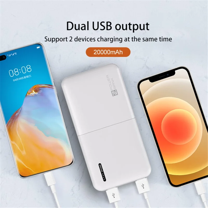 ZUZG MP-J02 Jane Series 20000mAh Polymer Power Bank Portable Phone Charger Ultra-Thin Battery Pack