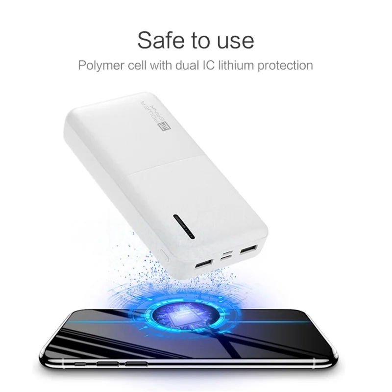 ZUZG MP-J02 Jane Series 20000mAh Polymer Power Bank Portable Phone Charger Ultra-Thin Battery Pack