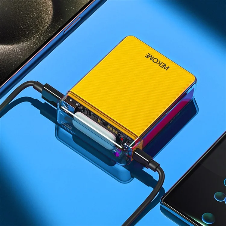WEKOME WP-42 Serie Vanguard Gen7 Powerbank da 10000mAh con ricarica rapida a 22,5W - Giallo 