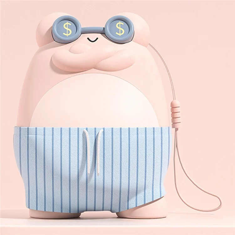 Niedliche Frosch-Form Heizung Powerbank 5600mAh Tragbare Handy-Ladegerät Handwärmer Akku-Pack - Pink