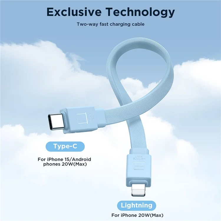 JOYROOM JR-PBM01 PD 20W 10000mAh Power Bank Magnético Inalámbrico Cargador con Cable Incorporado / Soporte - Blanco