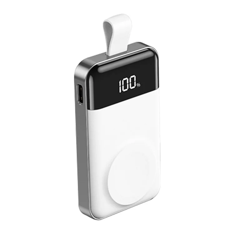 C06 For Apple Watch 2000mAh Portable Magnetic Wireless Charger Power Bank - White