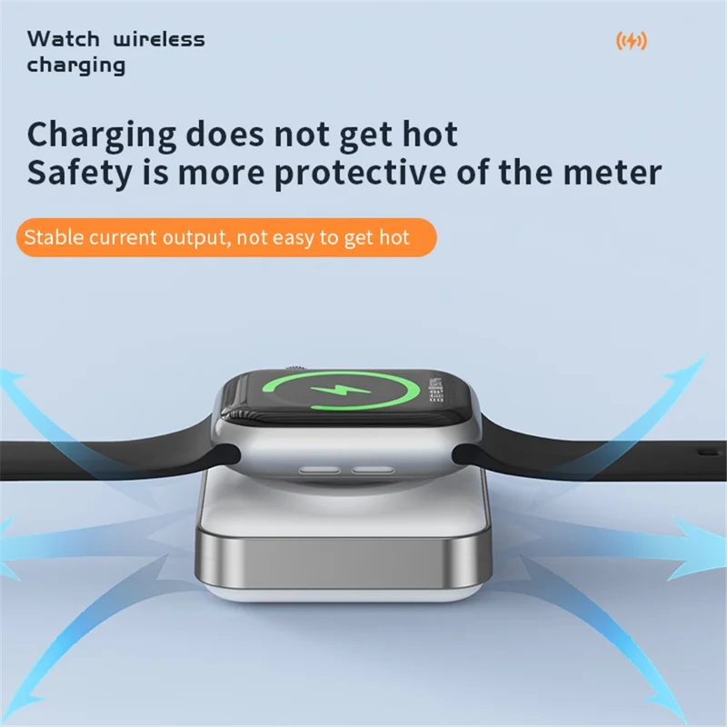 C06 For Apple Watch 2000mAh Portable Magnetic Wireless Charger Power Bank - Blue+White