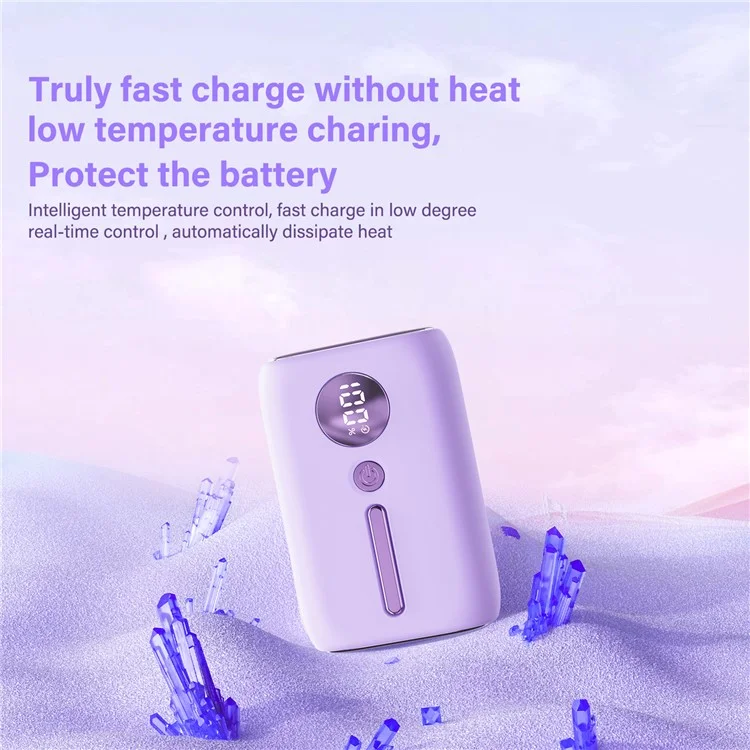 ROISKIN K0095 10000mAh Display Digitale Power Bank Caricatore Portatile per Cellulare Batteria Esterna - Bianco
