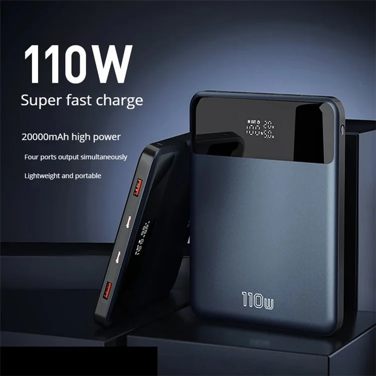 Batterie externe T153LP Super Fast Charging 20000mAh pour ordinateurs portables, téléphones portables