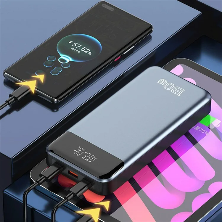 T152LP PD 130W Fast Charging Portable Power Bank 30000mAh External Battery Pack for Laptops, Cell Phone